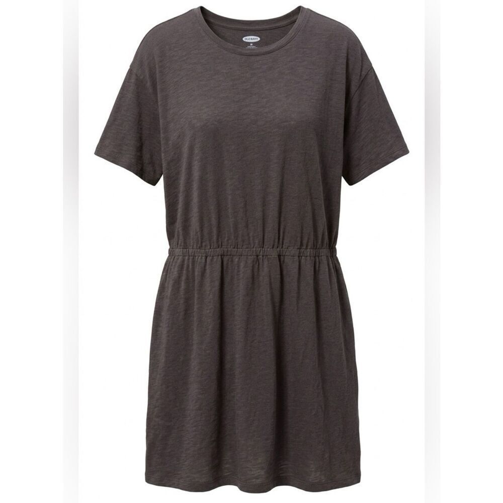 Old Navy Gray Short Sleeve T-Shirt Dress